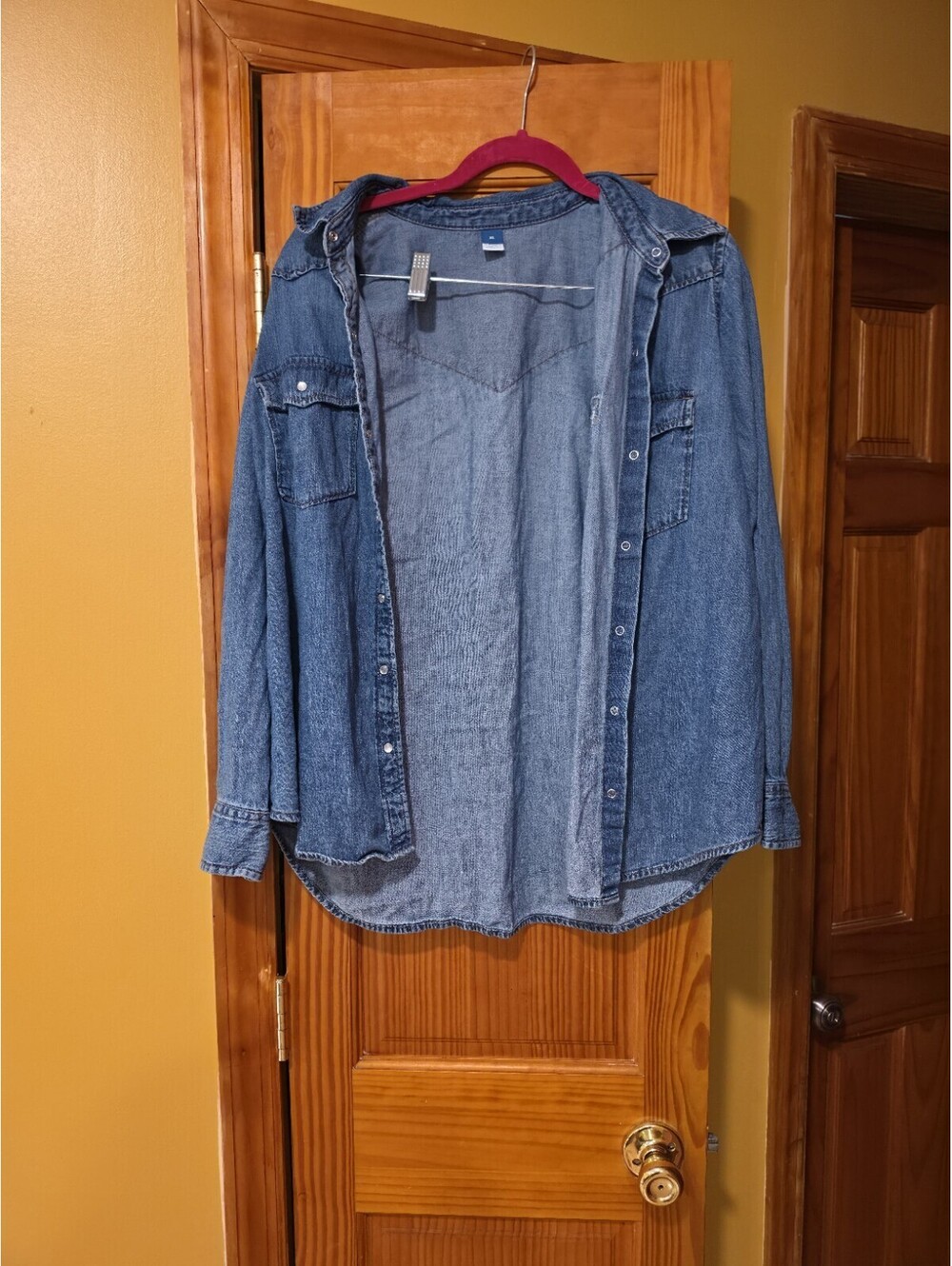 Old Navy Denim Button Up Womens Blouse Size XL